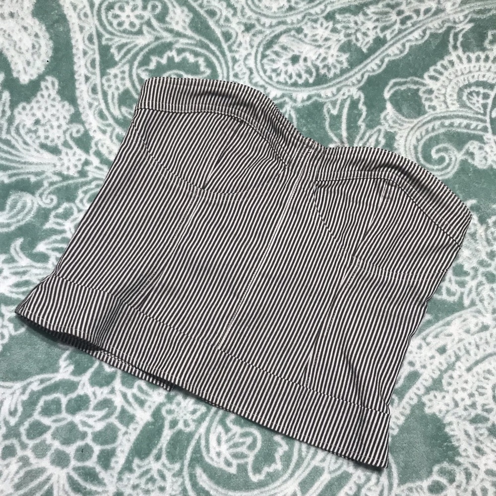 Lucca Couture Strapless Crop Top